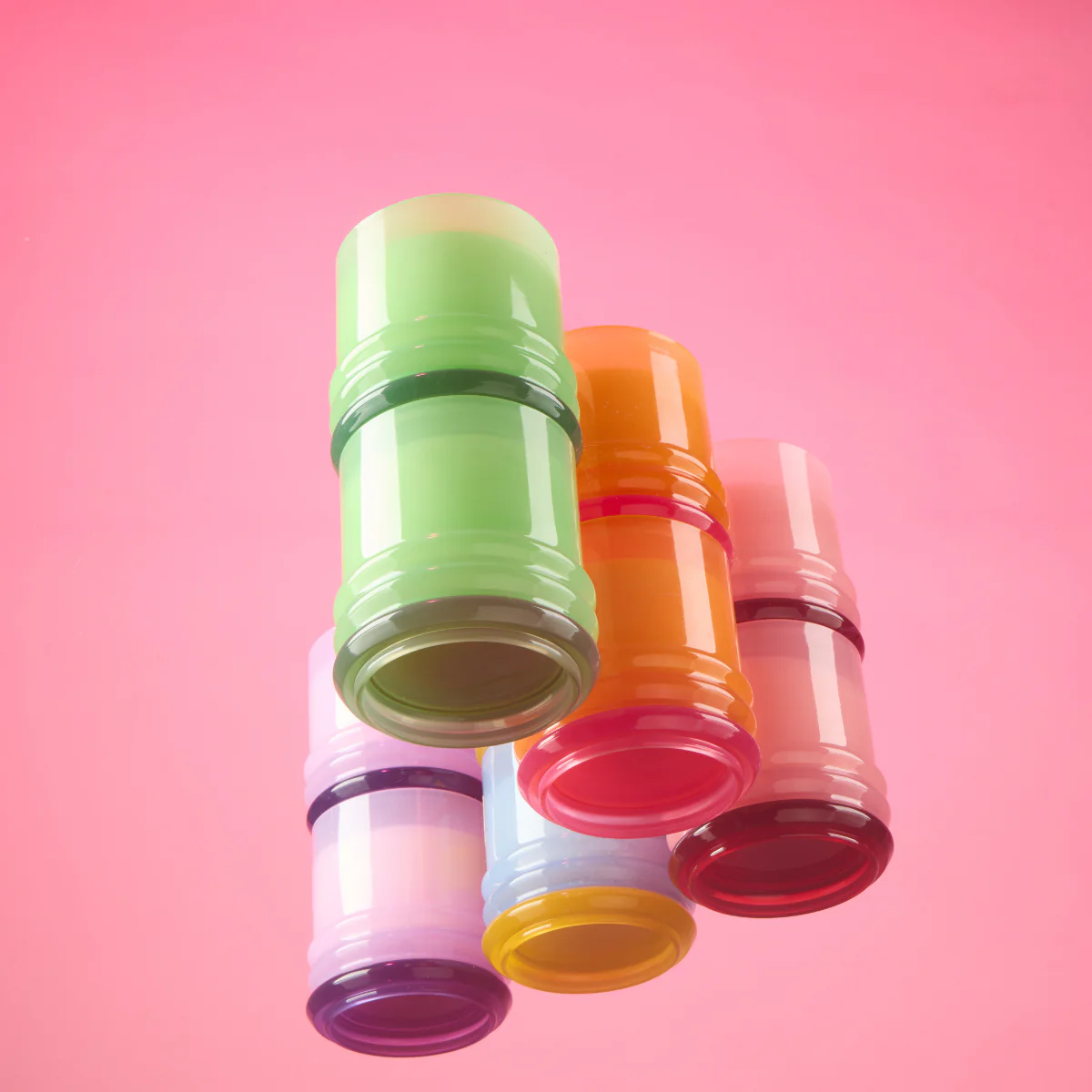 Bougie Stacked Orange and Hot Pink - Infrared Mango - Image 11