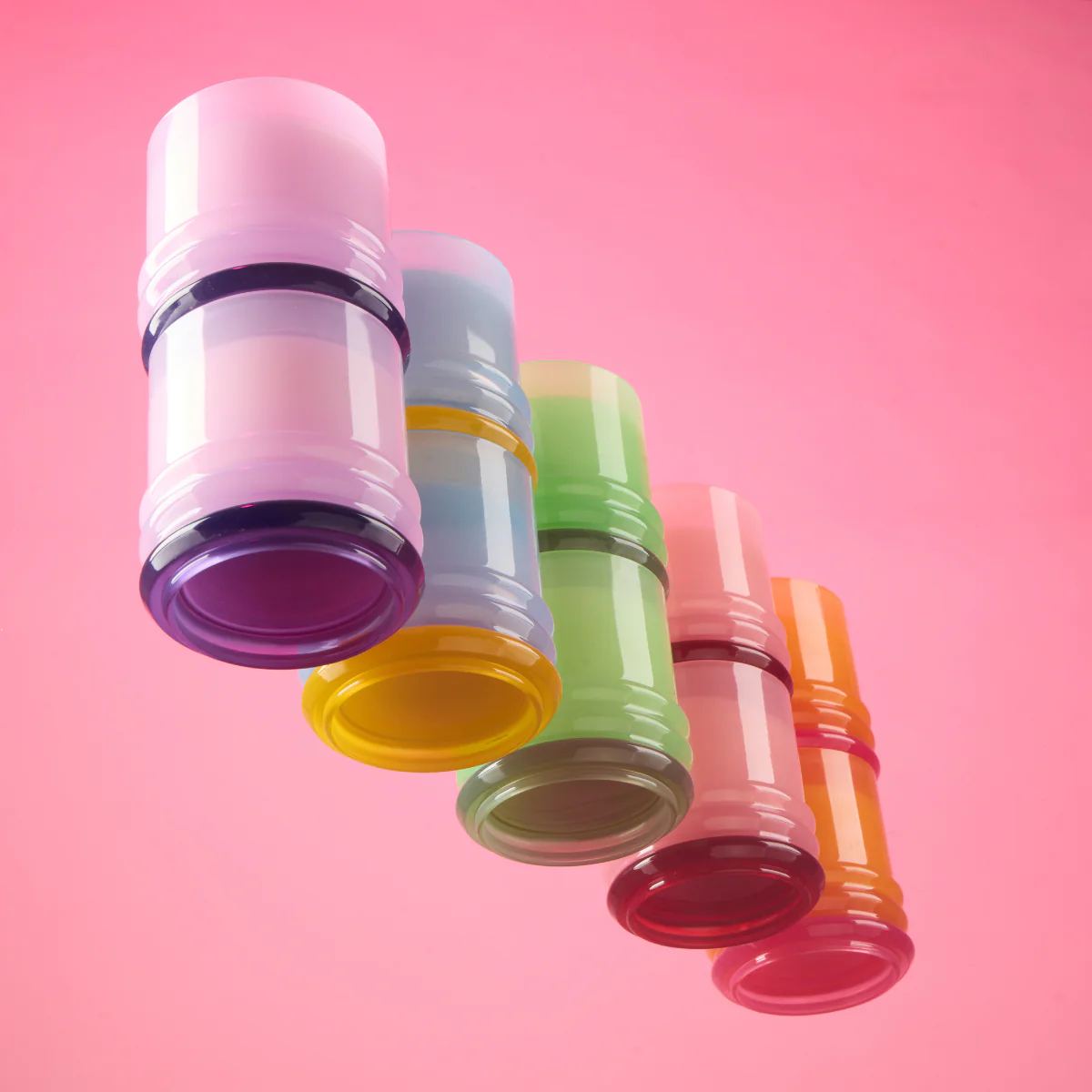 Bougie Stacked Orange and Hot Pink - Infrared Mango - Image 14