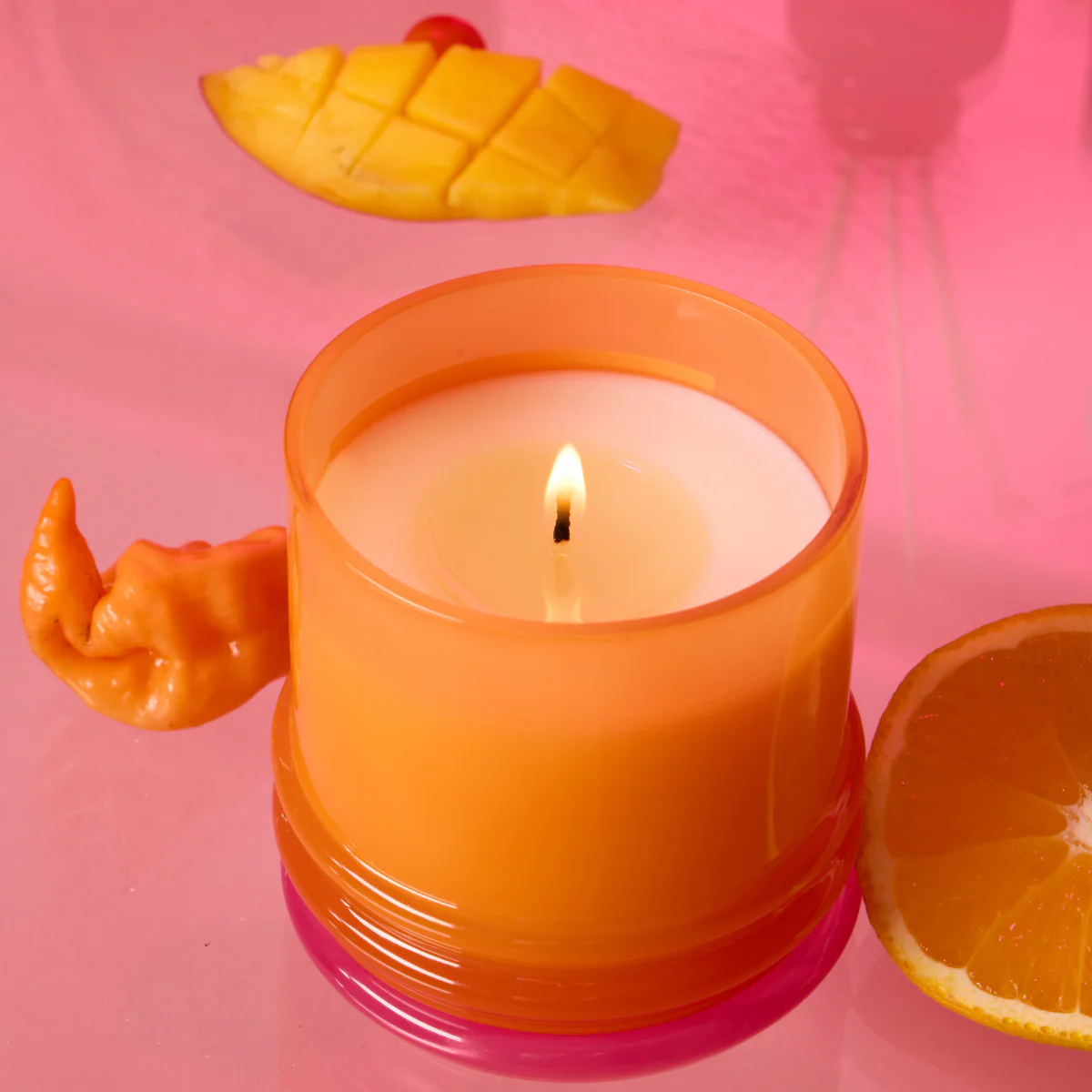Bougie Stacked Orange and Hot Pink - Infrared Mango - Image 2