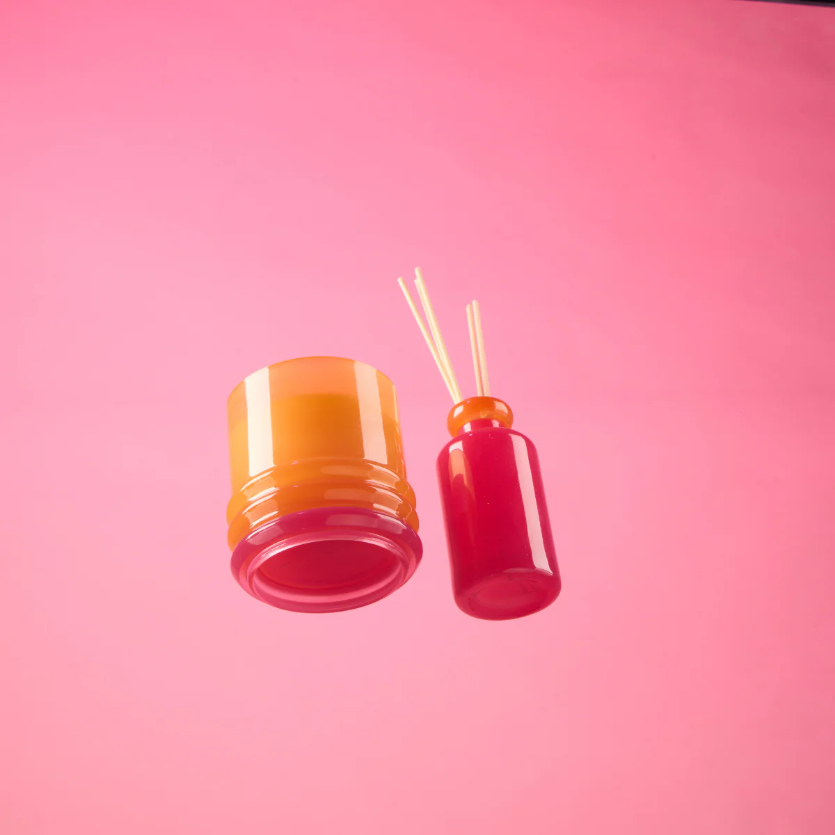 Bougie Stacked Orange and Hot Pink - Infrared Mango - Image 4