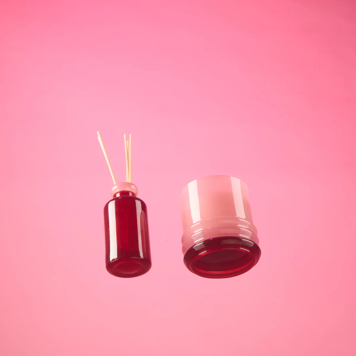 Bougie Stacked Pink and Red - Saffron Rose - Image 3
