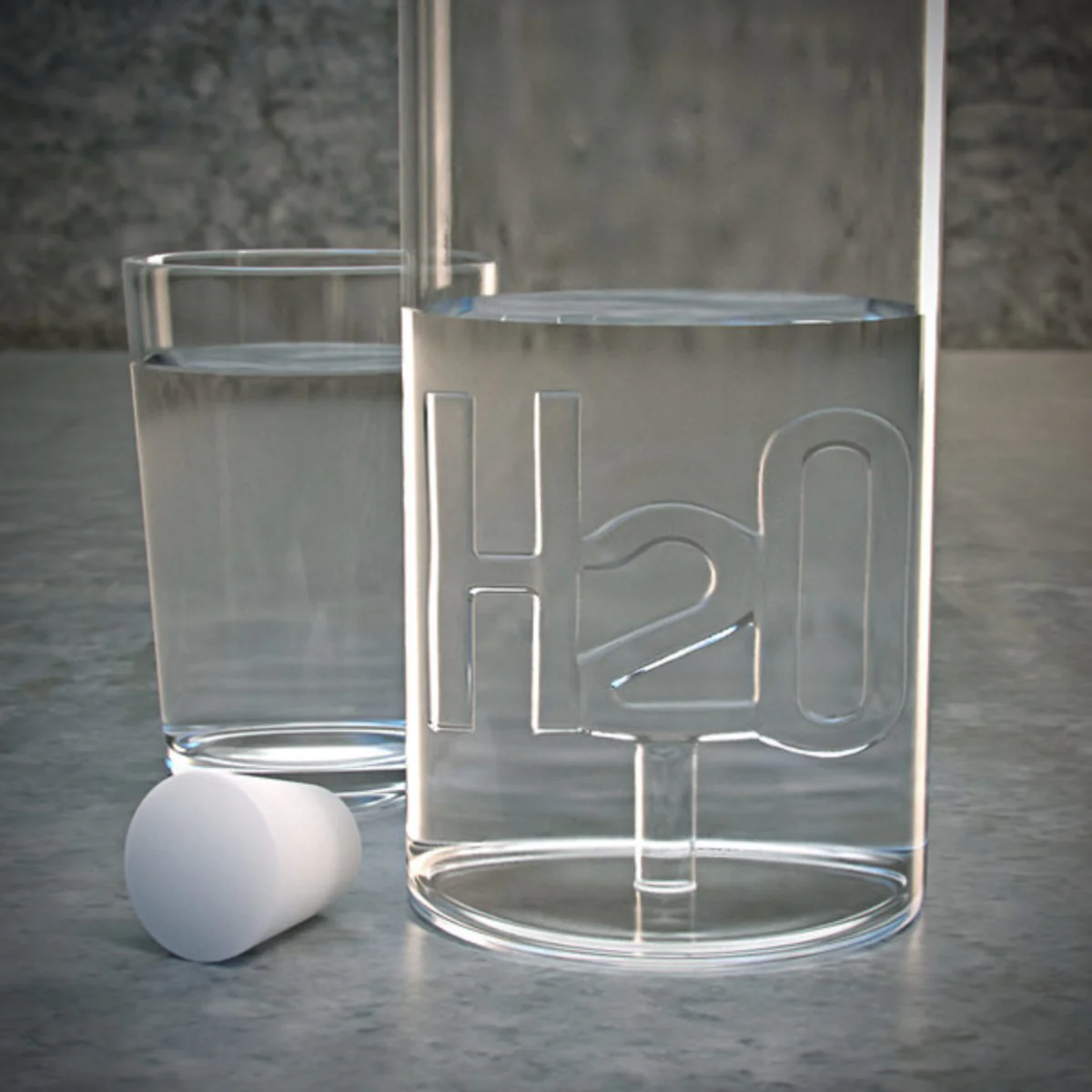 Bouteille Atlantis H20 en verre borosilicate - 1,2 L - Image 3