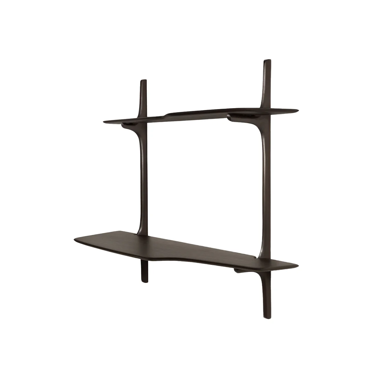 Bureau Mural PI en Acajou Vernis - 140 x 48 x 126 cm - Image 2
