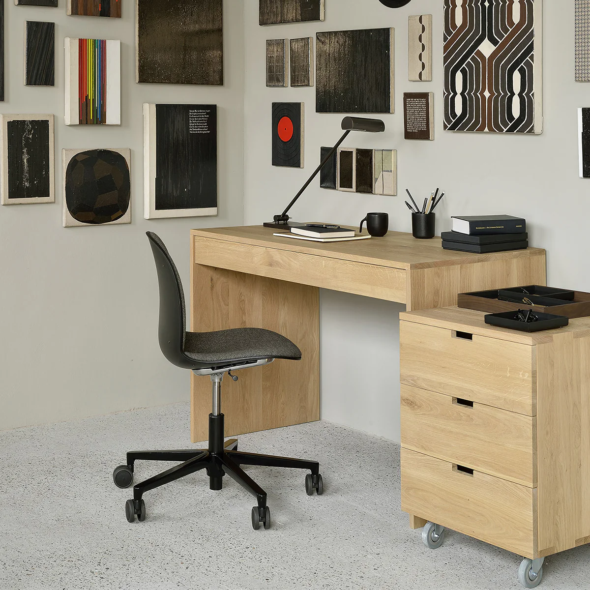 Bureau Wave en chêne - 1 Tiroir - Image 3