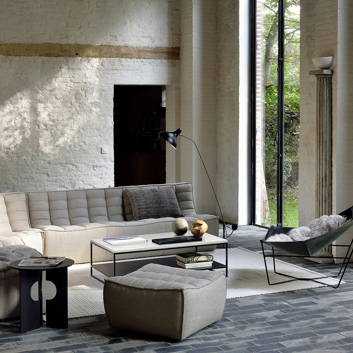 Module d'angle arrondi canapé N701 - Beige - Image 3