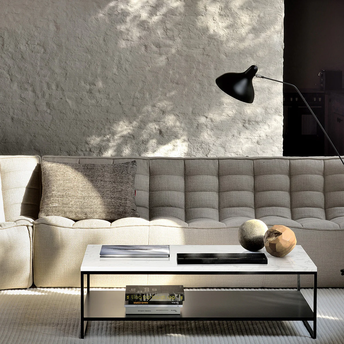 Module d'angle arrondi canapé N701 - Beige - Image 4