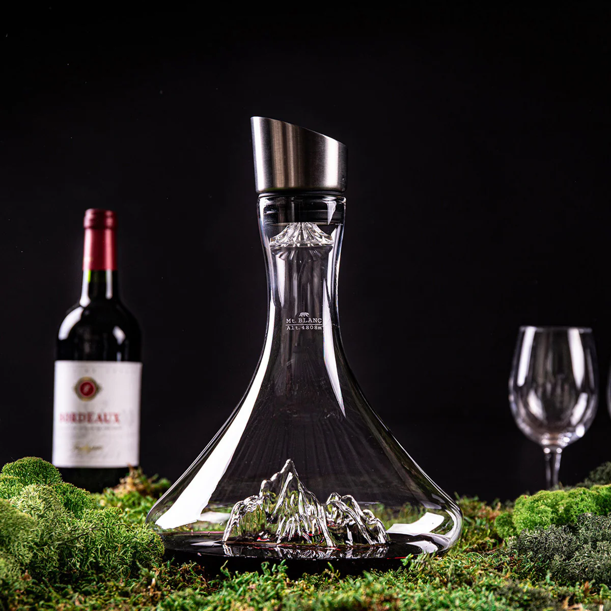 Carafe à vin topographic Mont Blanc - Image 3