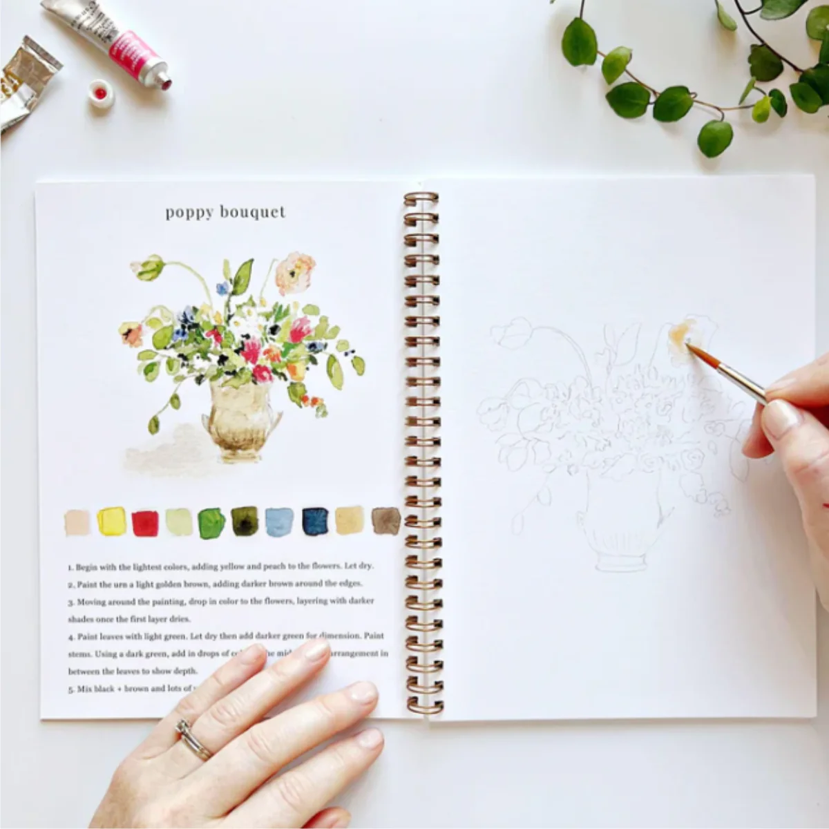 Carnet d'aquarelle - Bouquet - Image 6