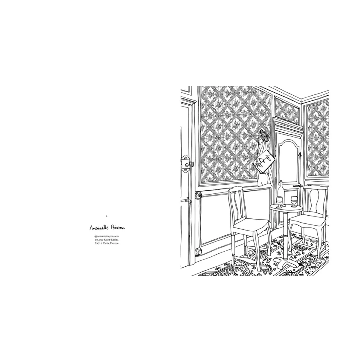 Carnet de coloriage Intérieurs - Zoé de Las Cases - Image 2