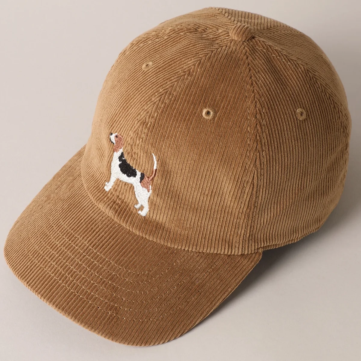 Casquette Baseball Velours côtelé Beagle - Tan - Image 3