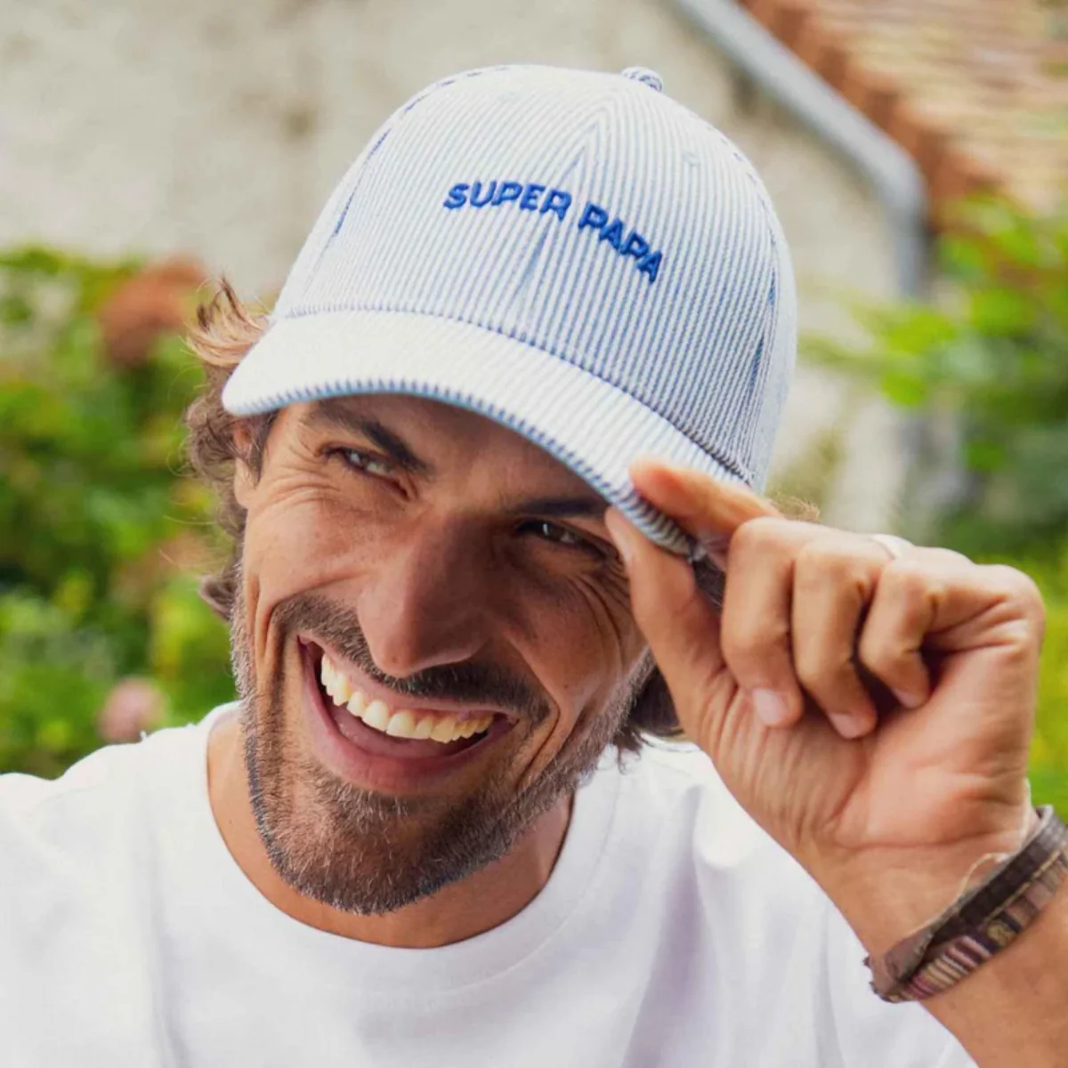 Casquette Marinière - Super Papa Adulte Bleu - Image 4