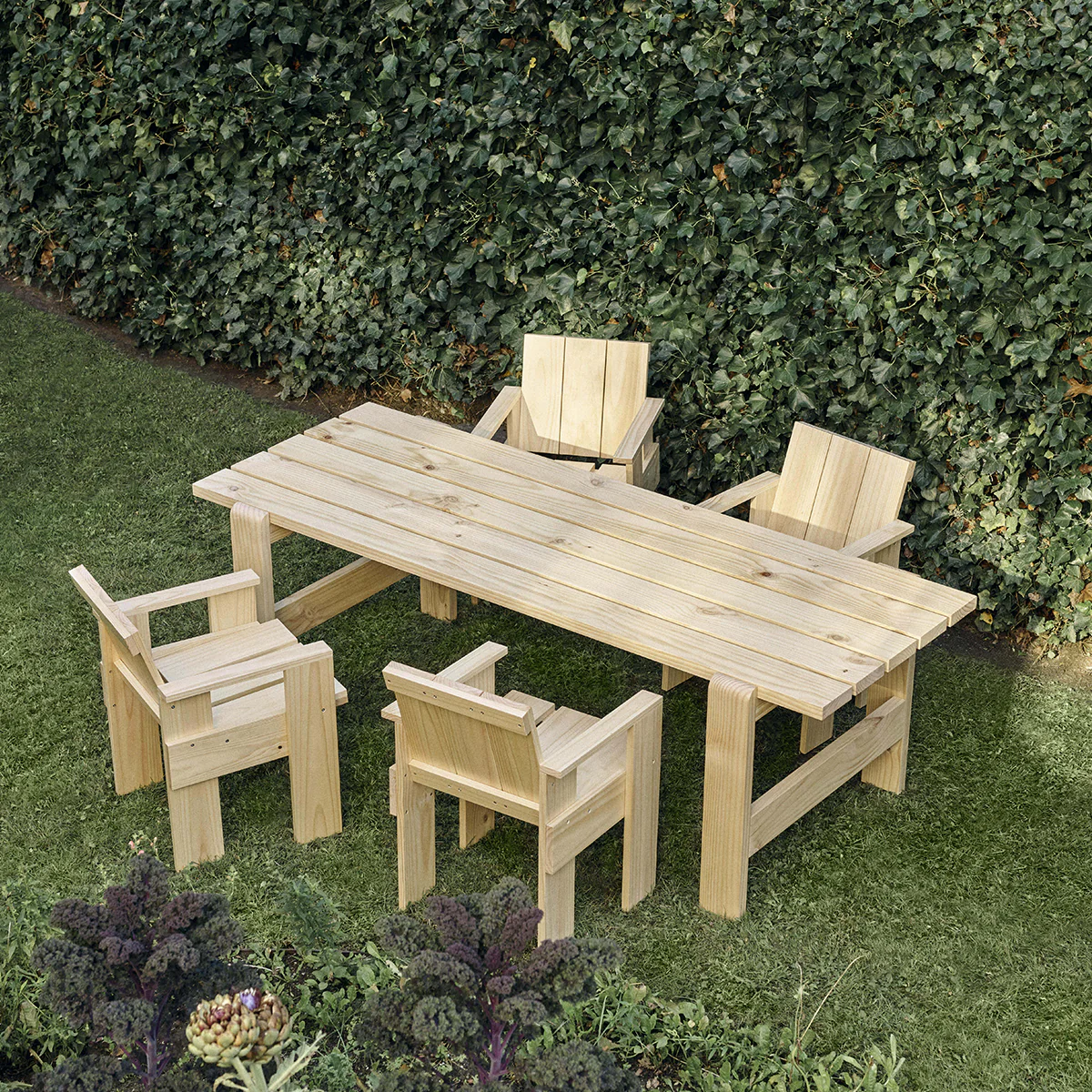 Chaise Dining Crate - Pinewood - 64 x 81 x 57,5 cm - Image 2