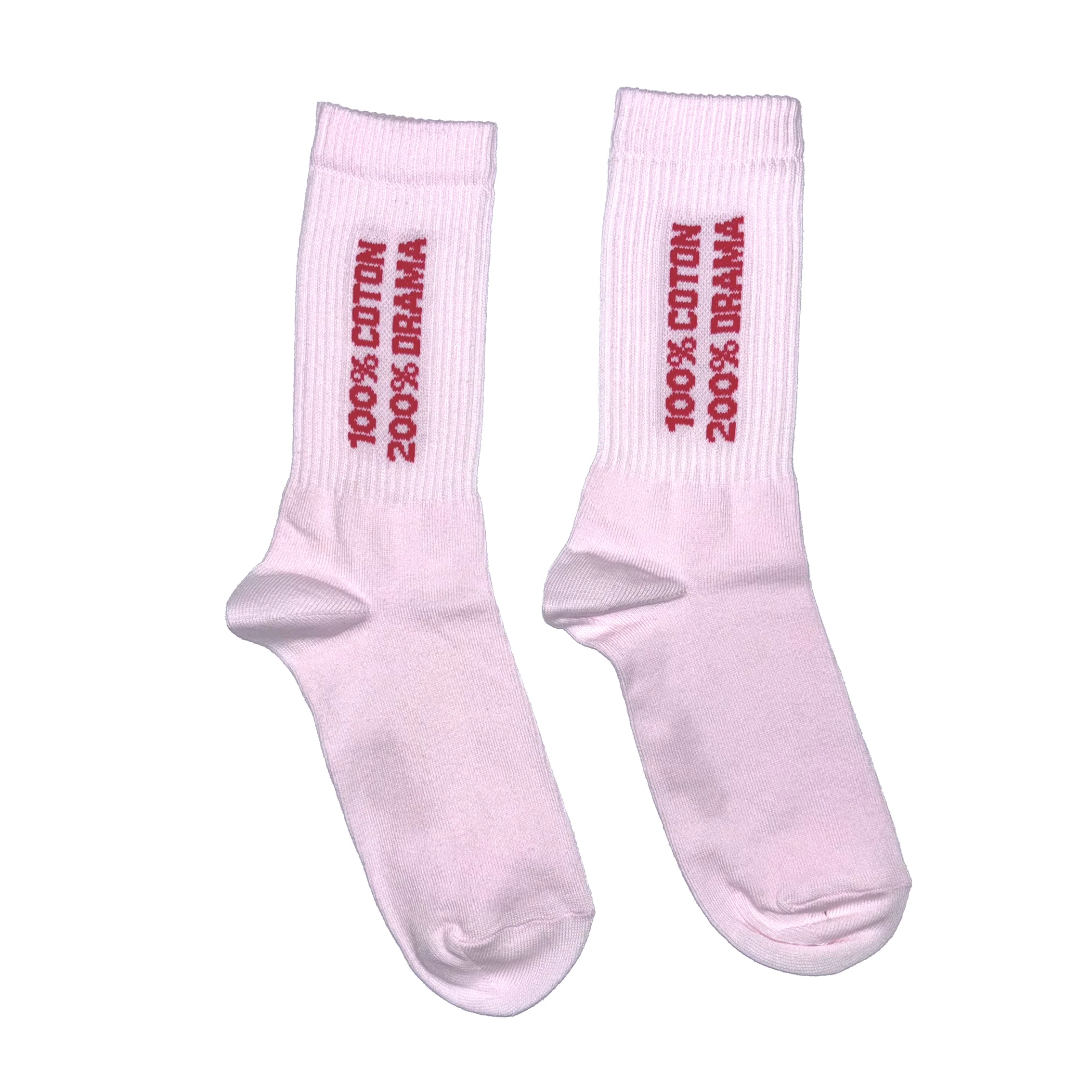 Chaussettes 100% coton 200% drama - 36/40 - Rose & Rouge - Image 2