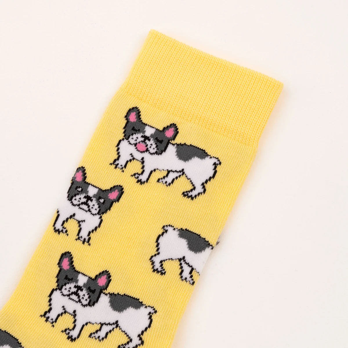 Chaussettes Bouledogue Opaques - Jaune - Image 3