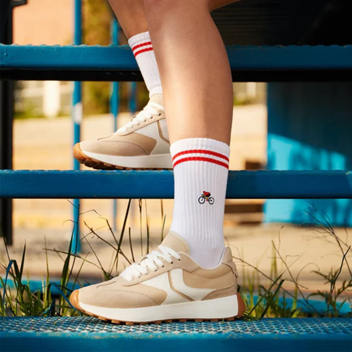 Chaussettes brodées Cycliste - Image 4