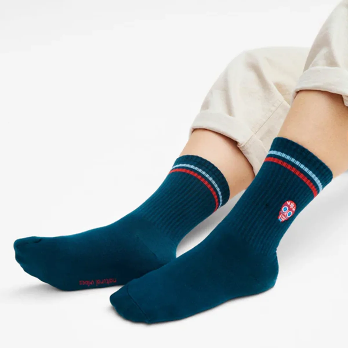 Chaussettes brodées Tête de Mort - Image 2
