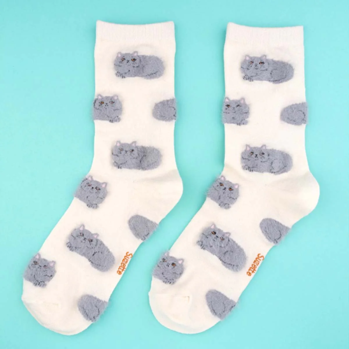 Chaussettes Chat Suzette - Blanc - Image 2