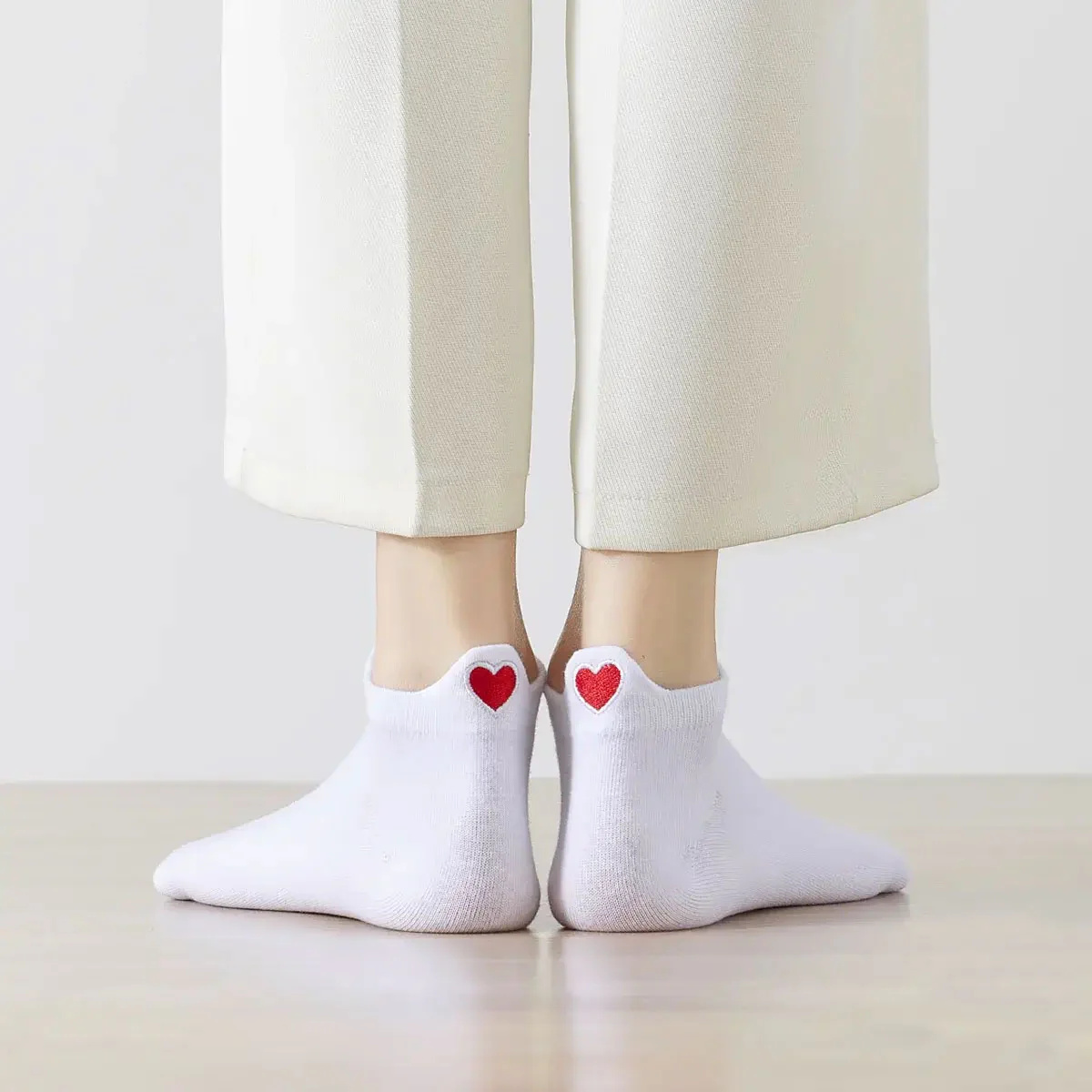 Chaussettes Languette Coup de coeur - Blanc - Image 2