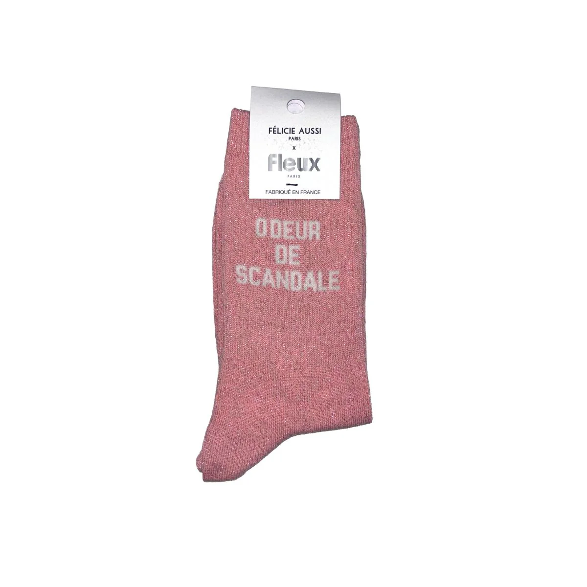 Chaussettes Odeur de scandale - 36/40 - Rose Paillettes