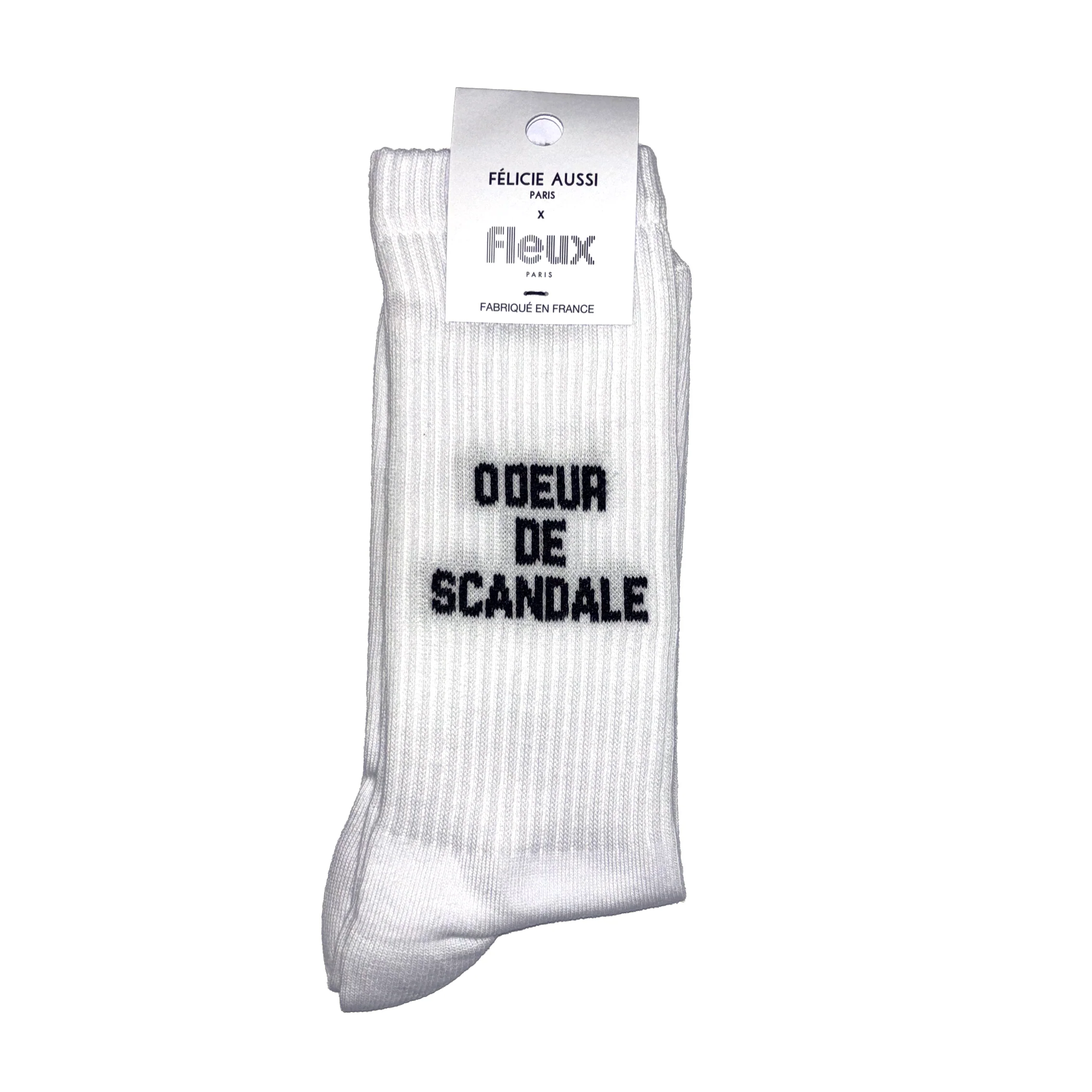 Chaussettes Odeur de scandale - 40/45 - Blanc