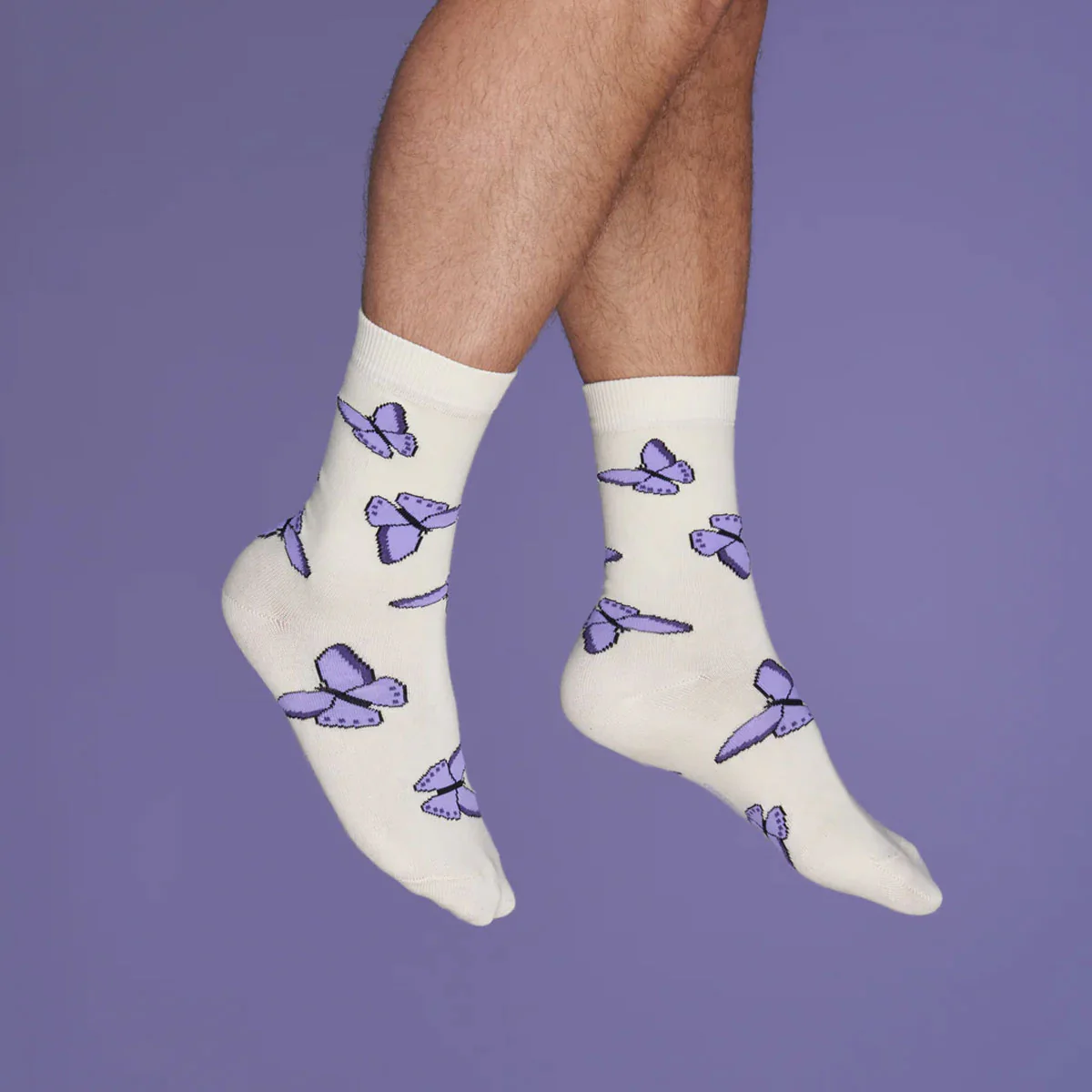 Chaussettes Papillon - Mauve - Image 2