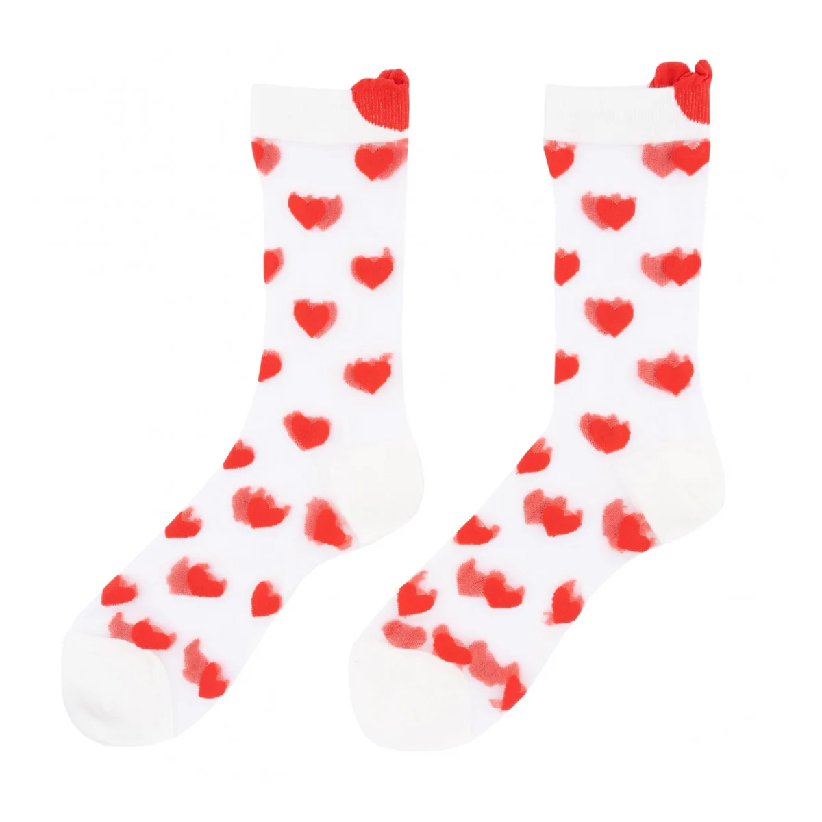 Chaussettes Transparentes Coeur