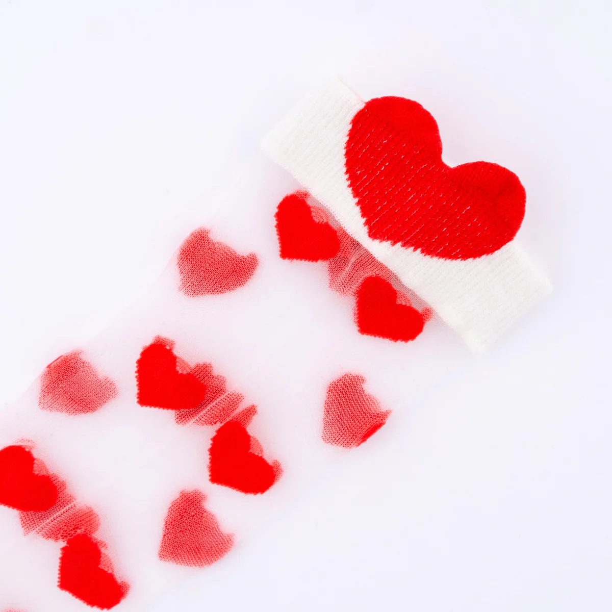 Chaussettes Transparentes Coeur - Image 2