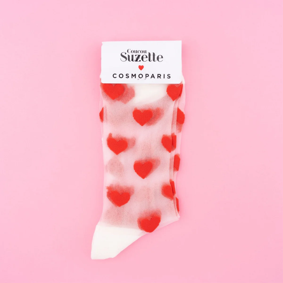 Chaussettes Transparentes Coeur - Image 3
