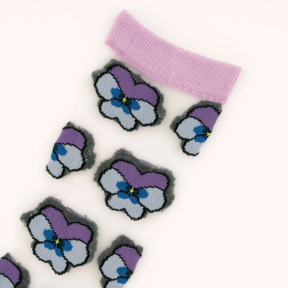 Chaussettes Transparentes - Pensée Mauve - Image 4
