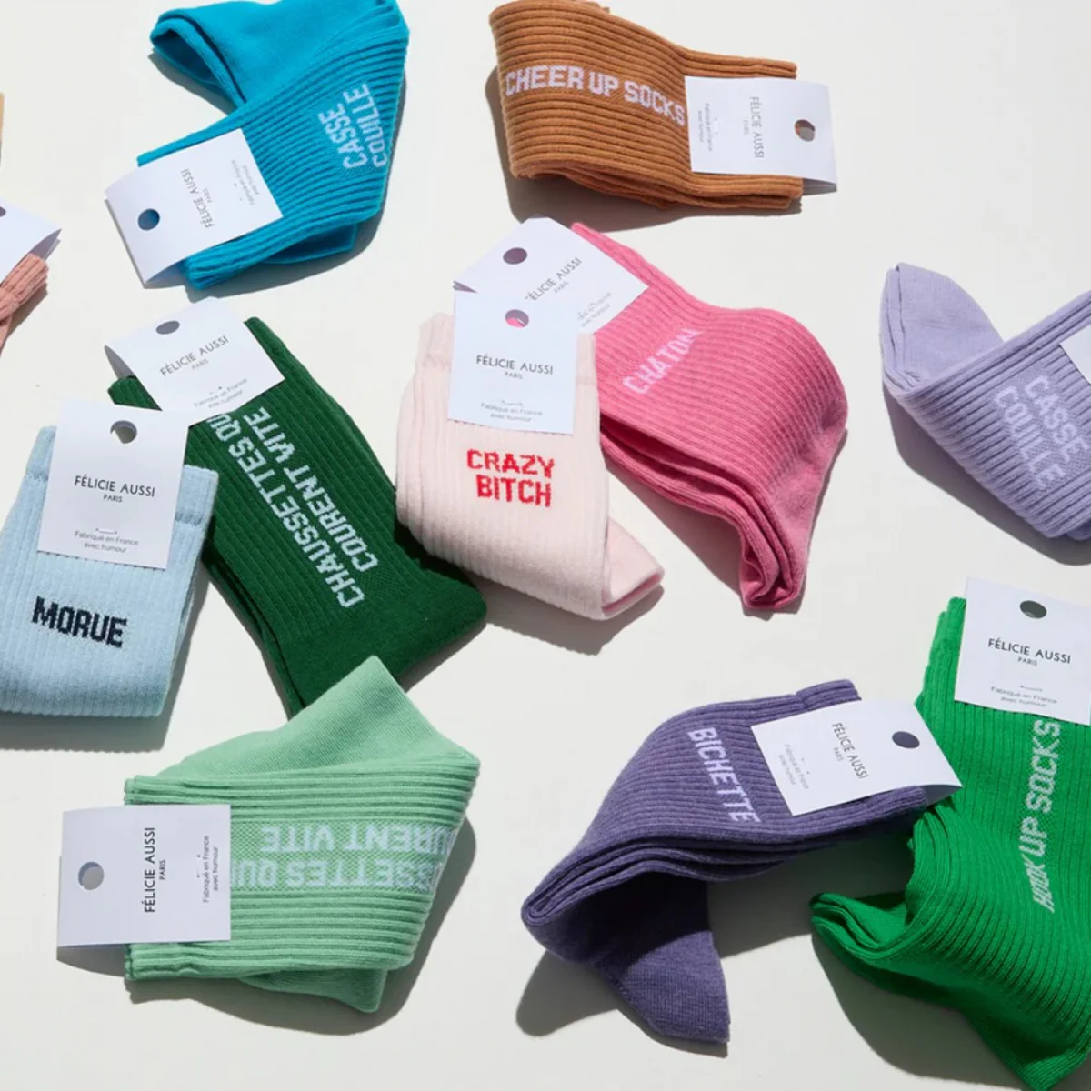 Chaussettes Qui Courrent Vite 40/45 - Lichen - Image 2