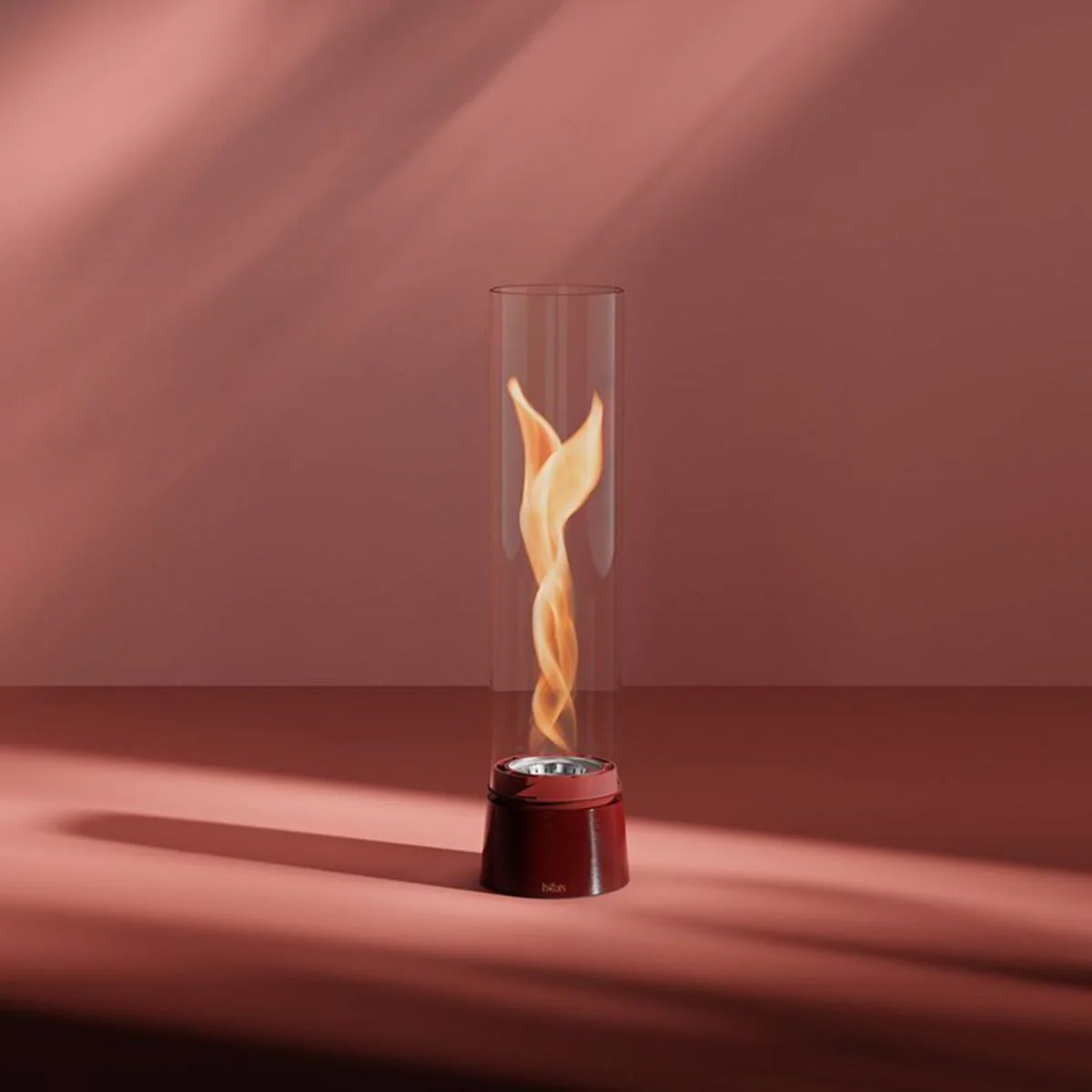 Cheminée / Feu de table Spin Air 900 - Ø 10.6 x 40.5 cm - Émail Rouge - Image 3