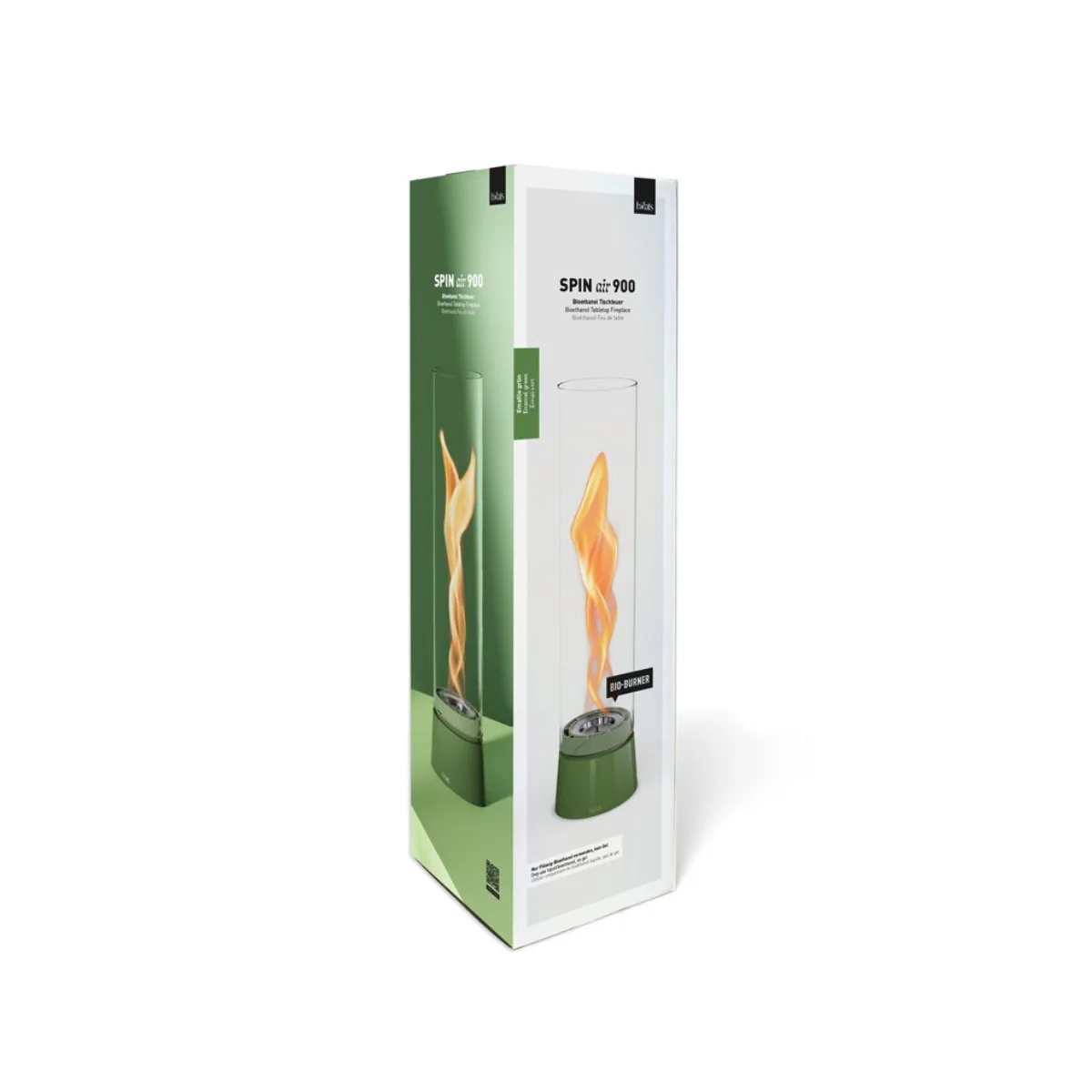 Cheminée / Feu de table Spin Air 900 - Ø 10.6 x 40.5 cm - Émail Vert - Image 6