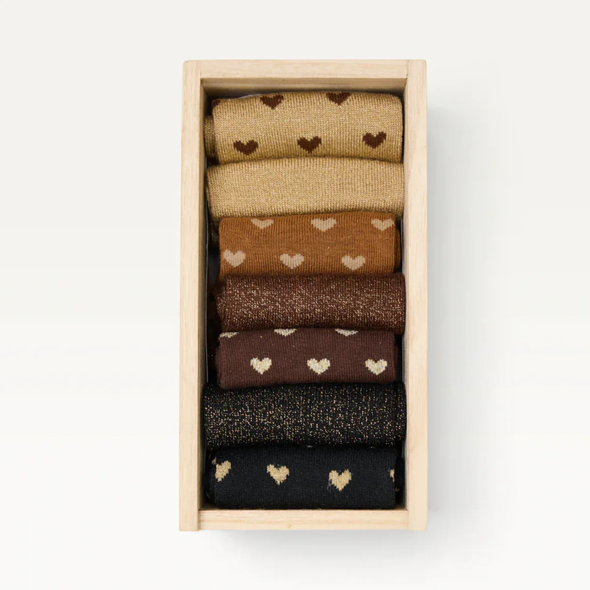 Coffret de 7 Chaussettes Coeur Paillettes - Image 3