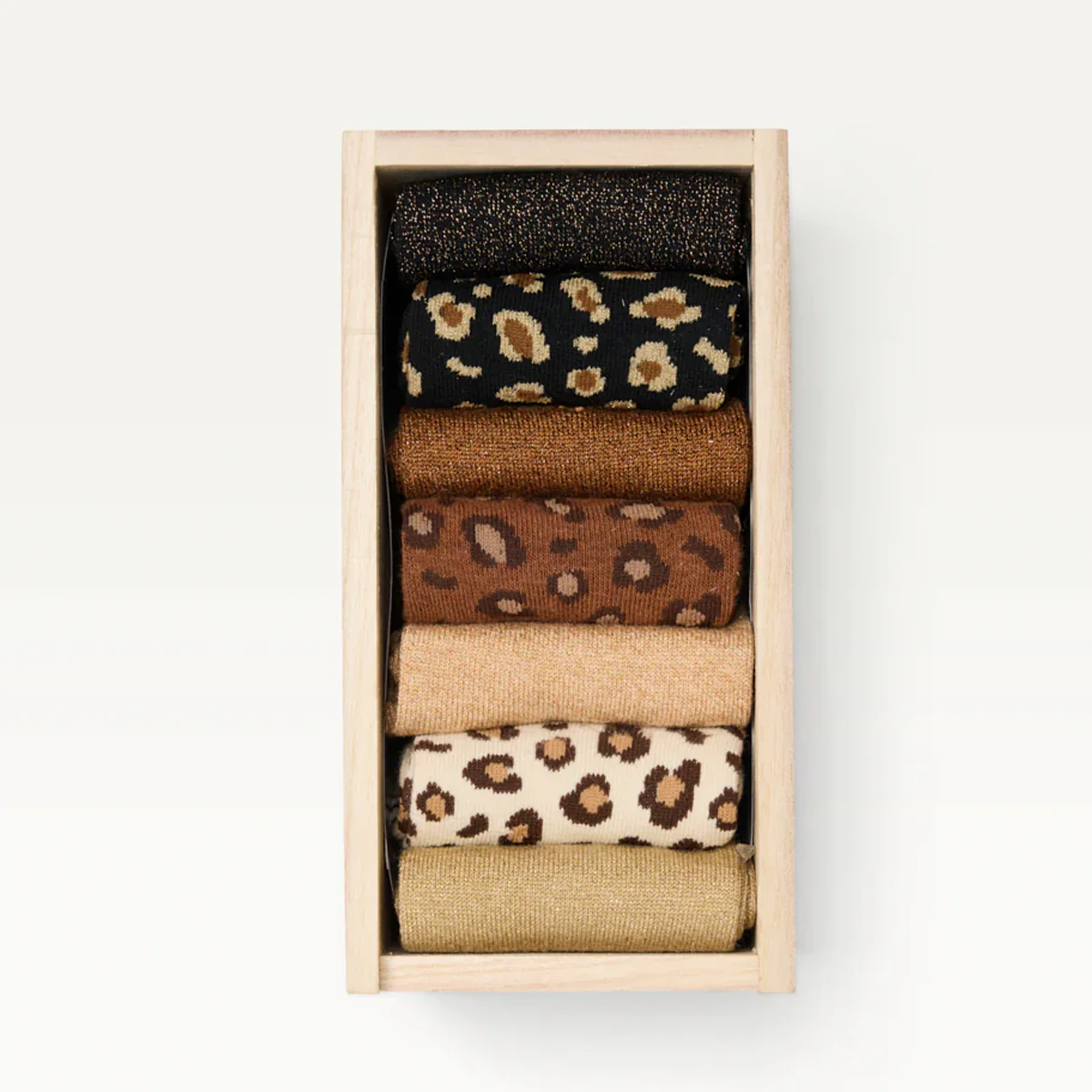 Coffret de 7 Chaussettes Léopard Paillettes - Image 4