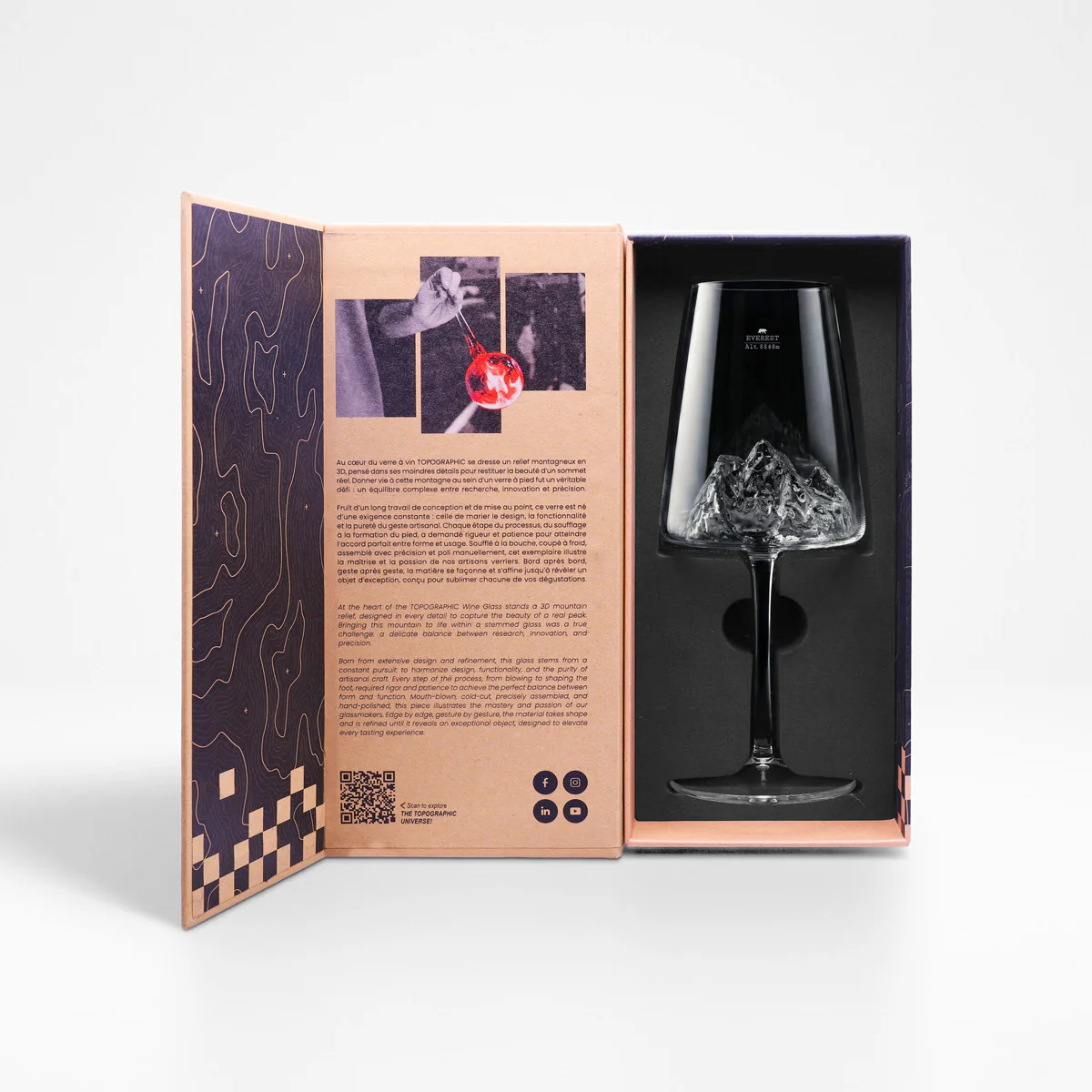 Coffret Verre à vin topographic Everest - Image 5