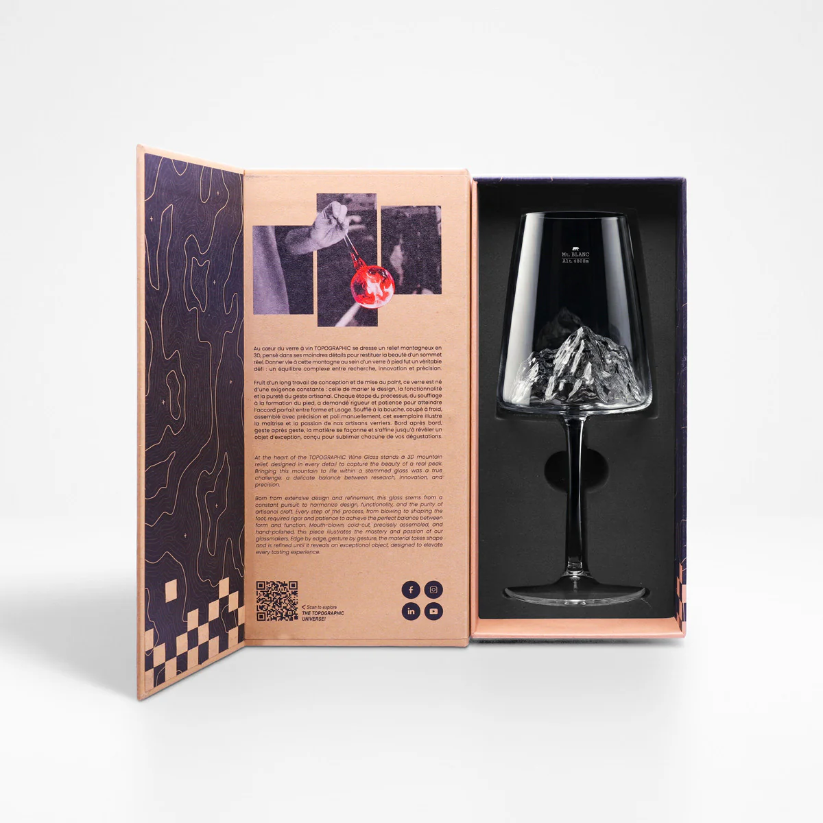 Coffret Verre à vin topographic Mont Blanc - Image 6