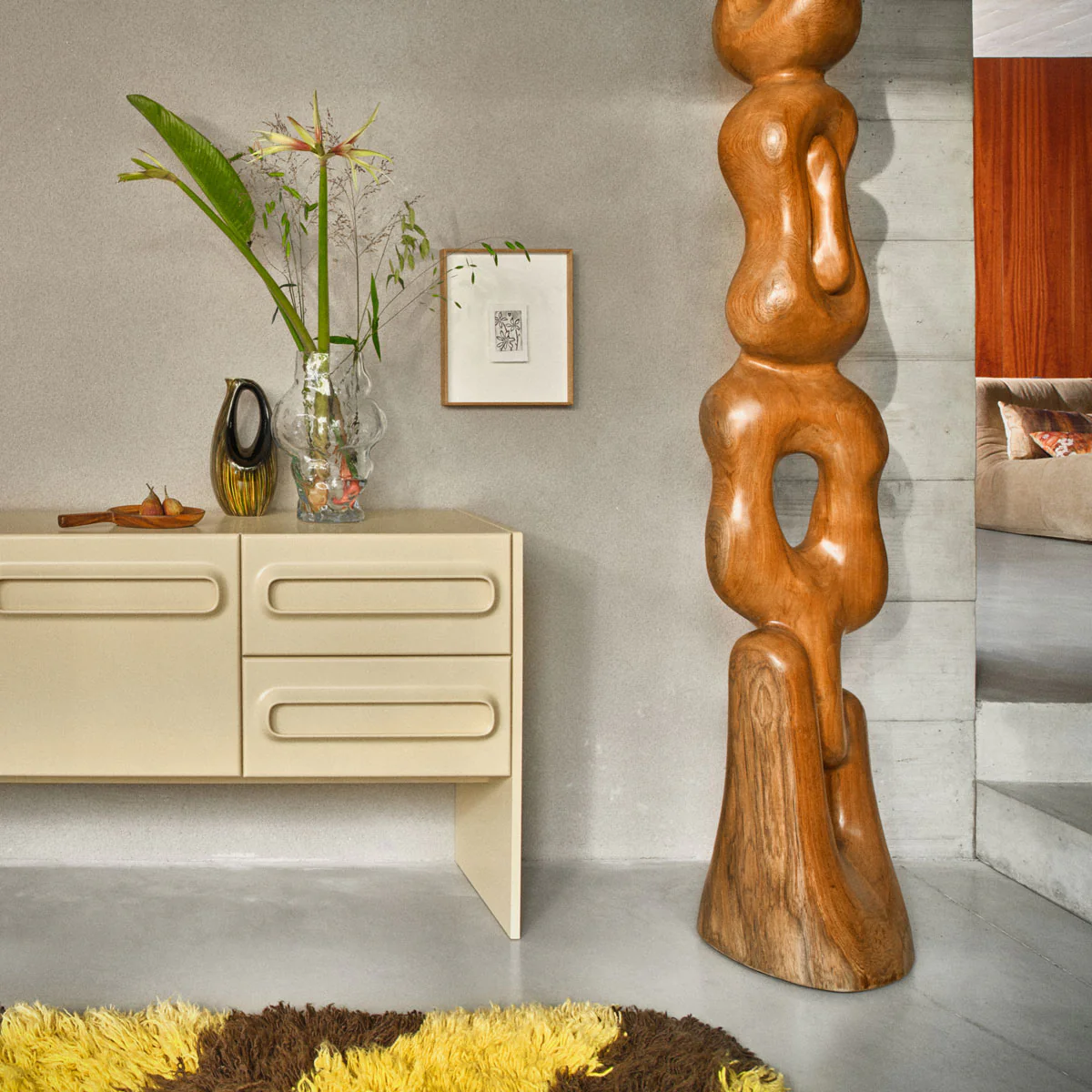 Commode Space - 160 x 42 x 80 cm - Crème - Image 2