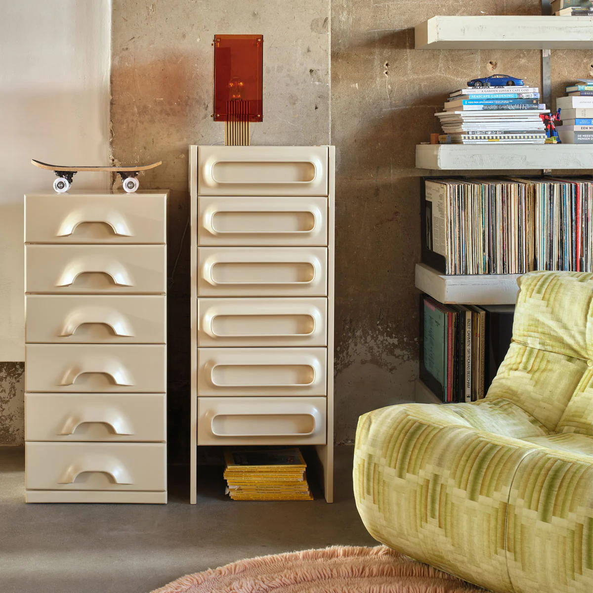 Commode Space 6 Tiroirs - 45 x 40.5 x 97.5 cm - Crème - Image 2