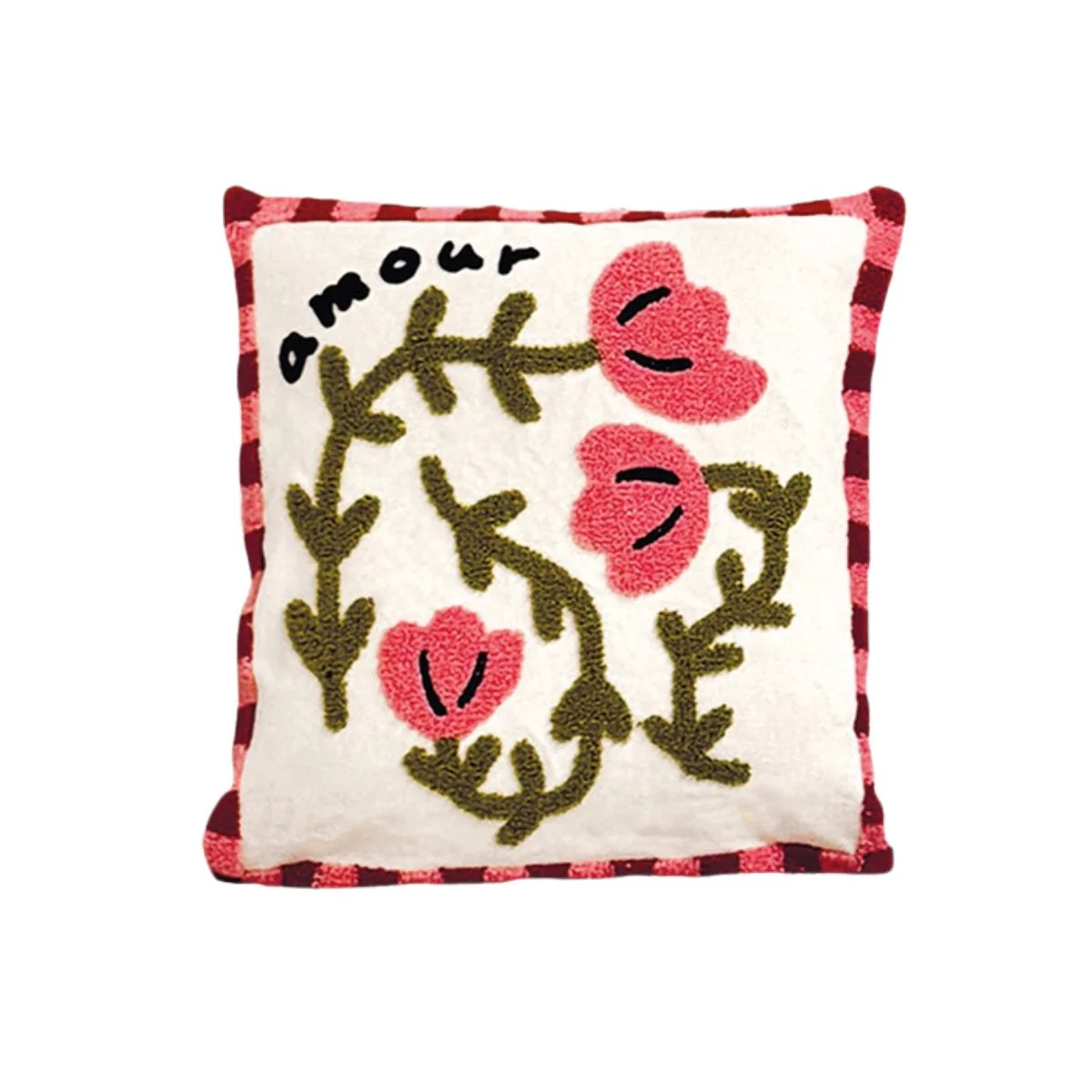 Coussin Influence Coquelicot rose - 40 x 40 cm