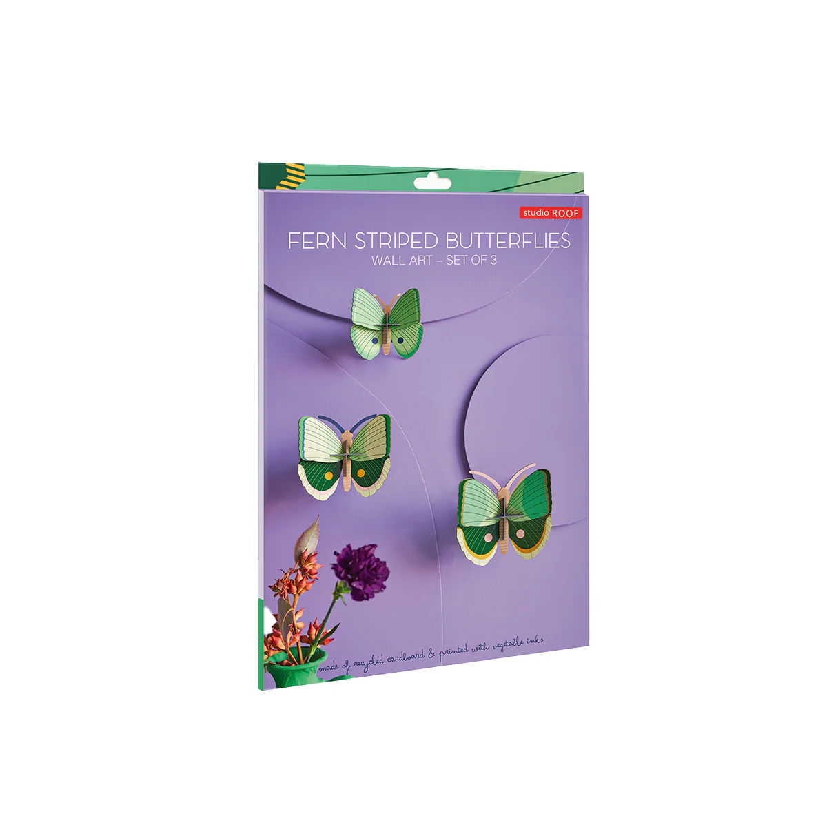 Décoration murale Fern Striped Butterflies - Lot de 3 - Image 2