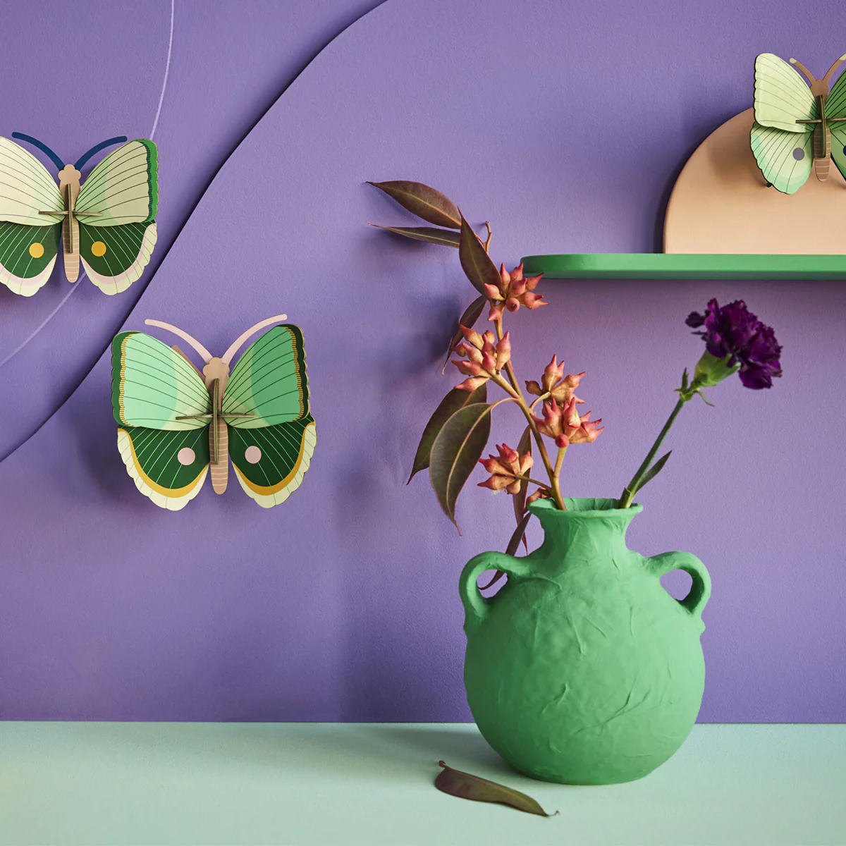 Décoration murale Fern Striped Butterflies - Lot de 3 - Image 4