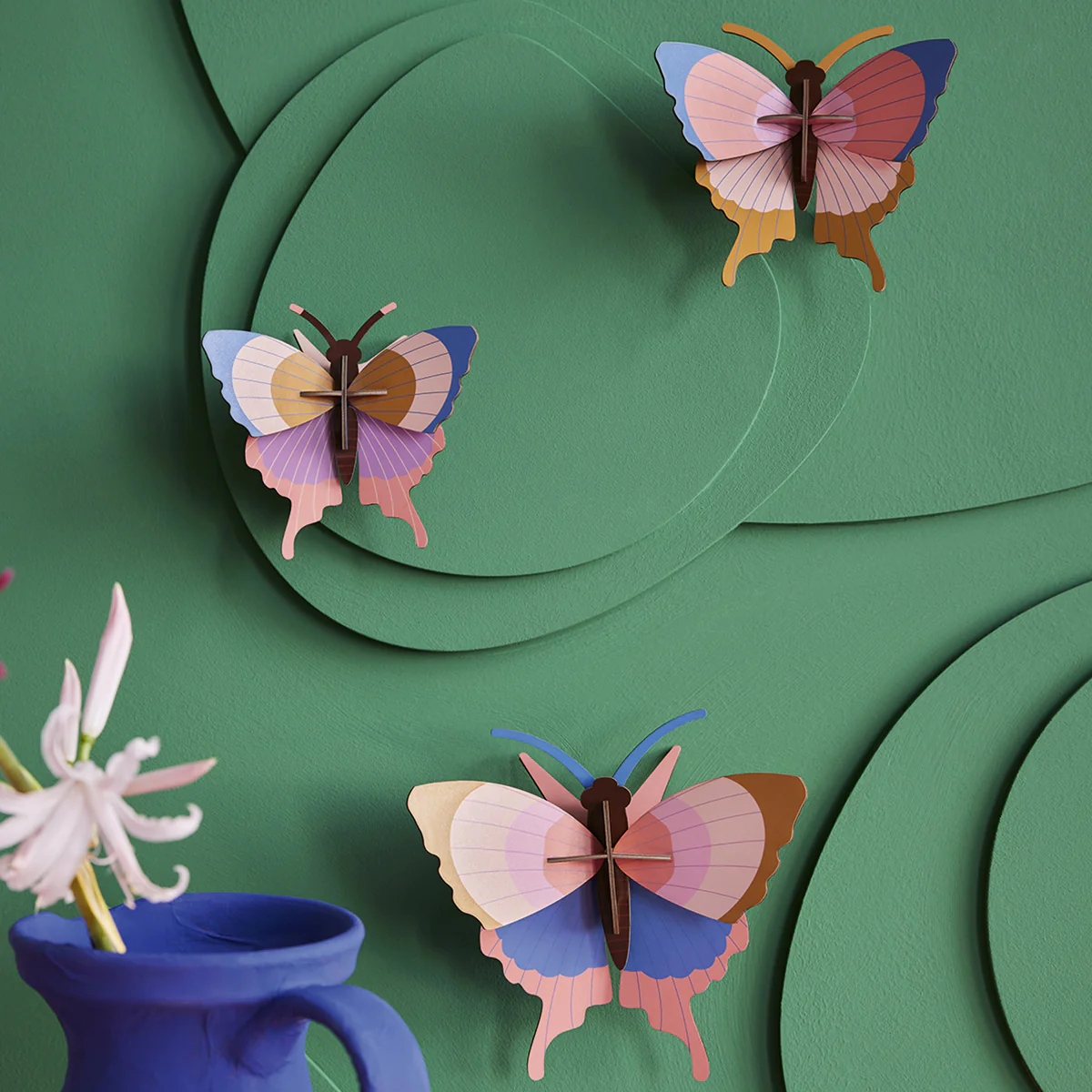Décoration murale Gold Rim Butterflies - Lot de 3 - Image 3