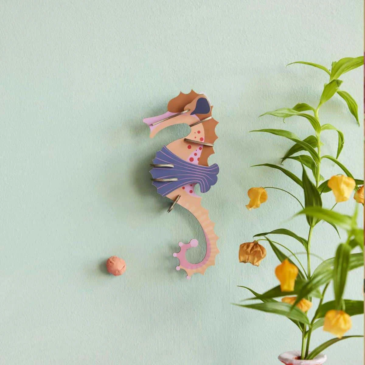 Décoration Murale Small Sea Creatures Seahorse - Rose - Image 2