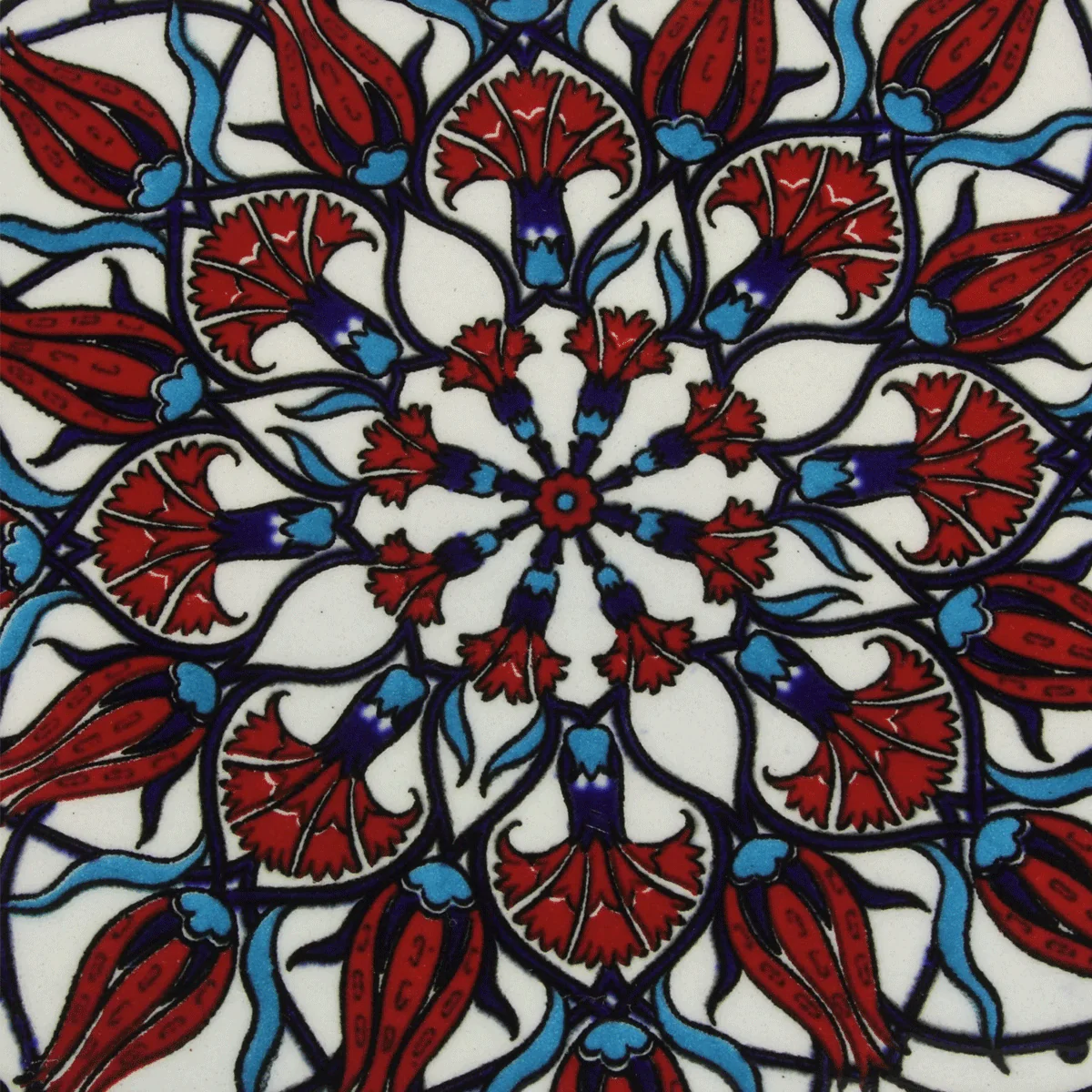 Dessous de Plat en Céramique - Rouge et Blanc - Image 2