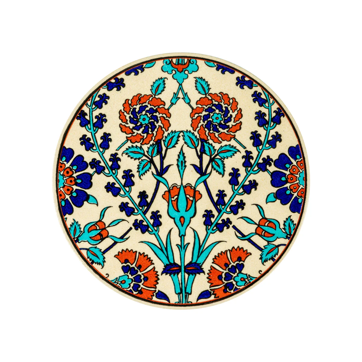 Dessous de Plat Rond en Céramique - Bleuet
