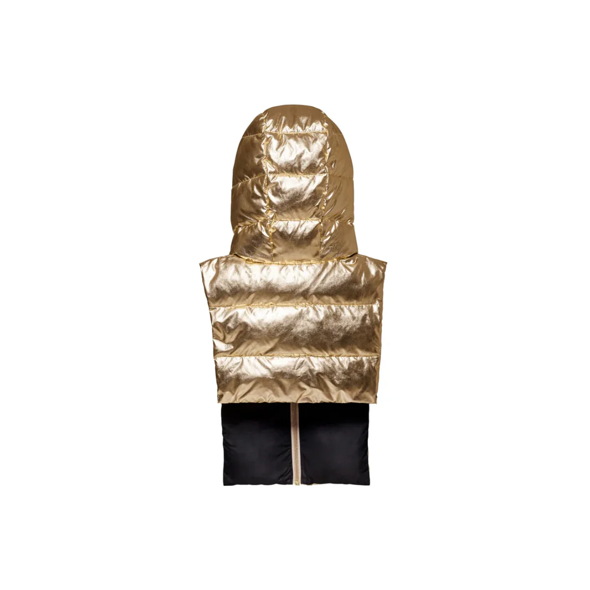 Doudoune Capuche - Dorée réversible Noir - Image 4