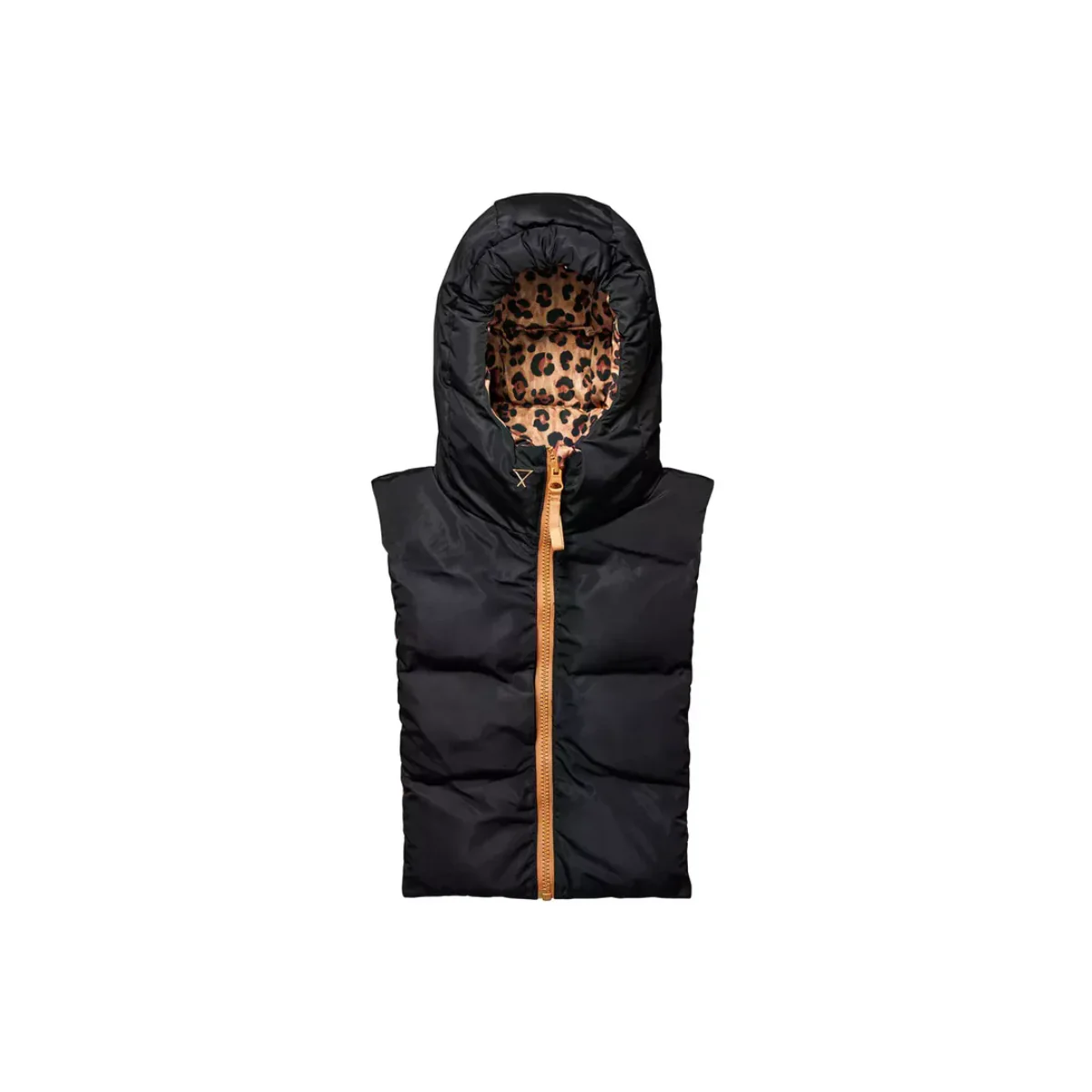 Doudoune Capuche - Léopard réversible Noir - Image 2