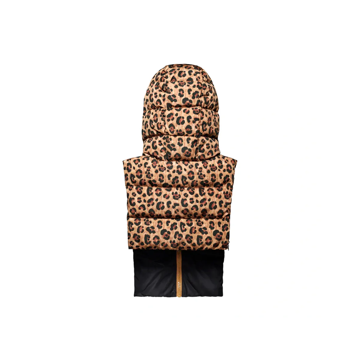 Doudoune Capuche - Léopard réversible Noir - Image 3