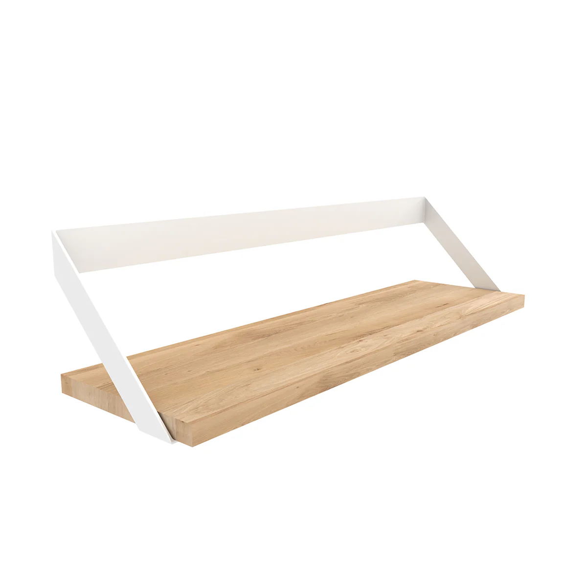 Étagère Ribbon en chêne et métal blanc - L 70 cm