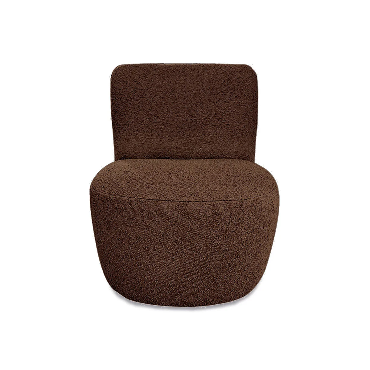 Fauteuil Eve Tissu Bouclette - Marron